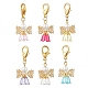 Подвесные украшения в виде ангелов из стеклянных семян и акрила HJEW-MZ00391-1