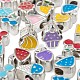 80 pièces 8 séries alimentaires de style placage uv perles européennes acryliques OACR-LS0001-08-4