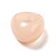 Anello a fascia larga con cupola in avventurina rosa naturale RJEW-P039-01-3