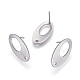 Accessoires de puces d'oreilles en 304 acier inoxydable STAS-L238-072P-1