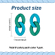 Anattasoul 8 paires 8 couleurs acrylique torsion ovale boucles d'oreilles pendantes pour femme EJEW-AN0004-07-2