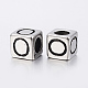 304 Stainless Steel Large Hole Letter European Beads STAS-H428-01AS-O-2