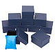 厚紙のアクセサリー時計ボックス  黒い不織布枕付き  長方形  マゼンタ  7.9x8.6x5.1cm CON-WH0087-30B-1
