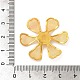 真鍮製ビーズキャップ  鉄のパーツと  エッチングされた金属装飾  花  ゴールドカラー  33x31x3mm  穴：2mm KKC-A001-10G-3