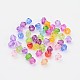 Mixed Color Chunky Dyed Transparent Acrylic Faceted Bicone Spacer Beads for Kids Jewelry X-DBB4mm-2
