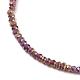 Bracelets en perles de verre galvanisé à facettes X-BJEW-JB05693-03-2