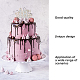 Craspire 10 ensembles 10 styles numéro en plastique imitation perle et strass décoration de gâteau FIND-CP0001-67-5