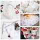 BENECREAT 1.84x1m White Velvet Fabric with Gold Snowflake Pattern DIY-WH0308-331-5