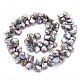 Naturales keshi abalorios de perlas hebras PEAR-S021-075A-01-2
