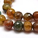 Dyed Natural Agate Faceted Round Beads Strands G-E268-08-2
