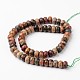 Faceted Natural Picasso Stone/Picasso Jasper Rondelle Beads Strands G-F261-16-6x10mm-2