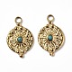 Vacuum Plating 201 Stainless Steel Natural Turquoise Pendants STAS-C064-VC868-3