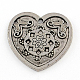 Tibetan Style Heart Alloy Pendants TIBEP-Q047-059-1