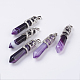 Natural Striped Agate/Banded Agate Big Pointed Pendants G-G738-A-31-1