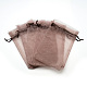 オーガンジーバッグ巾着袋  高密度  長方形  ロージーブラウン  15x10cm OP-T001-10x15-27-1