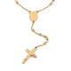 304 collares de abalorios del rosario de acero inoxidable para la Pascua STAS-B021-03G-1