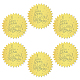 Craspire 144 pz compleanno adesivi in lamina d'oro in rilievo 2 pollici torta certificato adesivo sigillante in rilievo etichetta rotonda decalcomania autoadesiva per buste matrimonio premi di san valentino confezione regalo DIY-WH0451-023-1