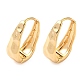 Латунные овальные серьги-кольца EJEW-D337-13G-4