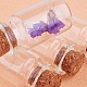 Bocaux en verre clair bouteilles en verre avec des bouchons en liège et en fer AJEW-PH0004-01-6