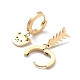3 Pair 3 Style Heart & Bear & Fish & Clover Crystal Rhinestone Asymmetrical Earrings EJEW-B020-15G-3