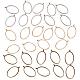 OLYCRAFT 30pcs Oval Open Bezel Charms 3-Color Alloy Frame Pendants Color-Lasting Hollow Resin Frames with Loop for Resin Jewelry Making PALLOY-OC0001-11-2