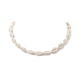 Halskette aus natürlichen Kaurimuscheln und synthetischen türkisfarbenen geflochtenen Perlen für Damen NJEW-JN04253-01-2
