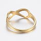 イオンプレーティング（ip）304ステンレスフィンガー指輪  無限大  ゴールドカラー  サイズ6~9  16~19mm RJEW-H125-01G-3