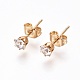 304 Stainless Steel Stud Earrings EJEW-I229-03G-A-1