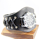 Fashion Leather Punk Rock Watch Bracelets WACH-O003-09-5