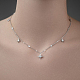 Женское ожерелье-звезда с микропаве из стерлингового серебра S925 с прозрачными кубическими цирконами RI1010-2-2