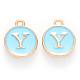 Golden Plated Alloy Enamel Charms ENAM-S118-04Y-1