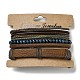 4 Uds. Conjunto de pulseras de cordón de cuero de vaca trenzado ajustable de 4 estilos BJEW-F458-16-6