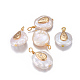 Colgantes naturales de perlas cultivadas de agua dulce PEAR-E013-21D-2