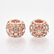Rose Gold Plated Alloy European Beads MPDL-S067-17B-RG-1