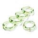 透明樹脂指輪  ABカラーメッキ  ミックスカラー  usサイズ6 3/4(17.1mm) RJEW-T013-001-E-2