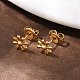 Серьги-гвоздики в форме цветка из нержавеющей стали 304 EJEW-I320-02G-2