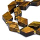 天然石タイガーアイビーズ連売り  菱形  15~17x9~11x3~6mm  穴：1.5mm  約24個/連  16.54''（42センチメートル） G-K245-E03-03-3