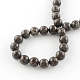 Round Natural Red Snowflake Obsidian Beads Strands G-R324-8mm-01-2