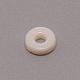 不透明なアクリルビーズ  フラットラウンド  ホワイト  6x1.5mm  穴：2mm  約830個/袋 FIND-CJC0012-002E-1
