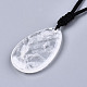Natural Quartz Crystal Pendant Necklaces NJEW-S421-022C-3