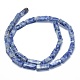 Fili di perle di diaspro macchia blu naturale G-F631-E04-2