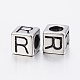 304 Stainless Steel Large Hole Letter European Beads STAS-H428-01AS-R-2