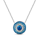 Tinysand 925 collier pendentif en argent sterling le monde des oxydes de zirconium bleus TS-CN-040-1