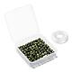 100 pièces 8mm serpentine naturelle/perles rondes en pierre de dentelle verte DIY-LS0002-45-7
