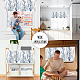 SUPERDANT Tree Branches Window Curtain Valance Blue Toned Window Treatment Valances Small Window Kitchen Curtains for Bedroom Living Room Bath Dining Room Cafe Laundry Home Decor 132x46cm/52 * 18in AJEW-WH0506-007-5