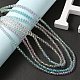 Bling-Glas-Halskette mit runden Perlen für Damen NJEW-PH01490-01-6