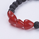 Natural Lava Bead Stretch Bracelets BJEW-JB03499-04-2