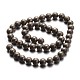 Round Natural Pyrite Beads Strands G-P061-22-8mm-2