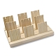 3-Slot Wooden Earring Display Card Stands EDIS-R027-01A-03-4
