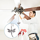 Benecreat 4 style papillon libellule ventilateur de plafond chaîne de traction AJEW-BC0003-50-6